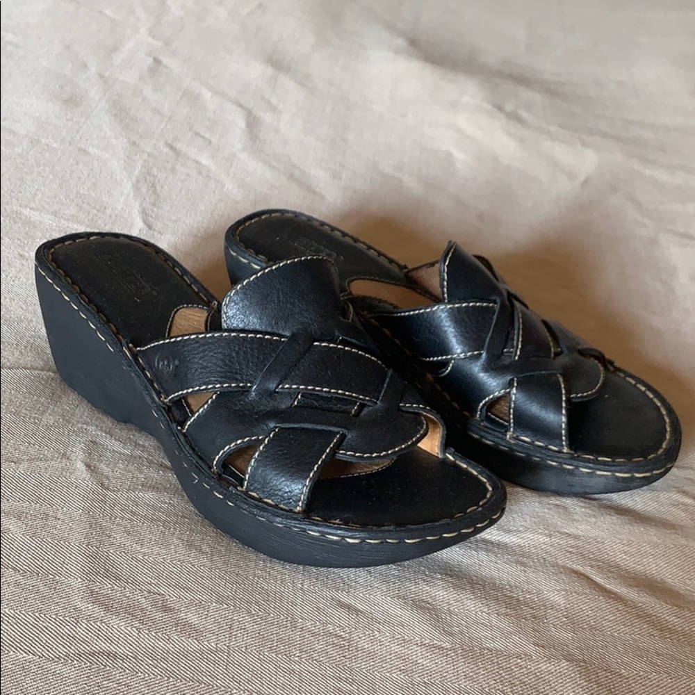 BORN Tarpon Woven Leather Slide Sandal
